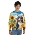 thumbnail image 4 of Bernese Mountain Dog Hello Summer Sunshine Sunflowers Spring Retro Vintage All Over Print 3D Baseball Jacket Berner Lover Gifts Bomber Jacket Softball - 00008, 4 of 6