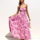 thumbnail image 1 of Vestido largo sin tirantes NikouMX Vestido con estampado floral para mujer Vestido largo floral de verano, 1 of 6