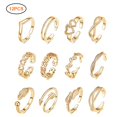 thumbnail image 4 of Langgg 12PCS Adjustable Flower Toe Rings for Women Open Tail Ring Jewelry Kit Golden, 4 of 6