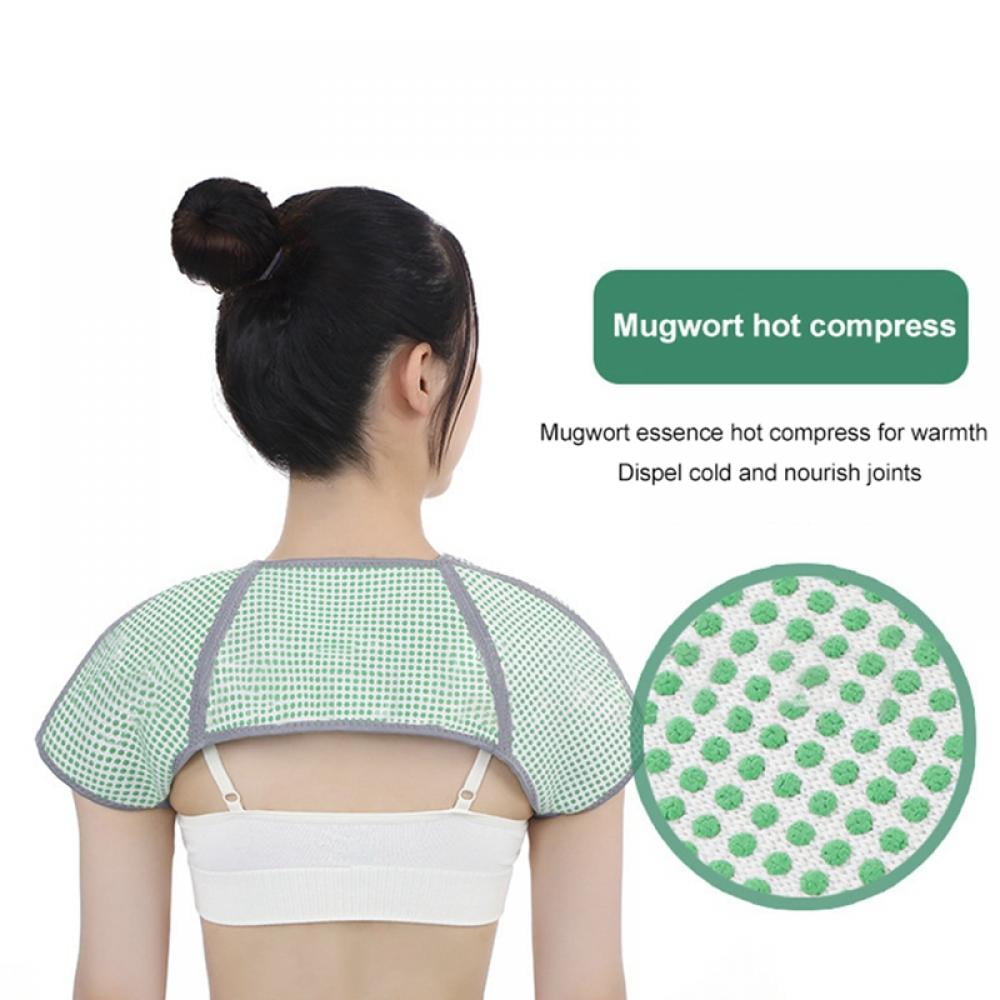 Shoulder Pad Massager for Pain Relief, Bamboo Carbon Fiber Fabric Moxa