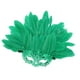 thumbnail image 1 of Máscara de plumas artificiales de media cara, accesorio de moda para fiesta de disfraces de cosplay Verde, 1 of 8