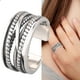 thumbnail image 2 of Anillo retro con capas en espiral para el dedo índice, ajustable y combinable con todo, para mujer, 2 of 6