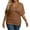 Coffee, variant on V-Neck Tops for Women Casual Solid Color Shirts Short Sleeve Fall Fashion Dressy Tee