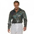 thumbnail image 2 of Men's 70s Multi-color Black Disco Costume Shirt 2X-Large 48-50, 2 of 2