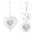 thumbnail image 3 of Muyoka Heart Wind Spinner Acero inoxidable Love Wind Spinner Giratorio de 360 grados Wind Catcher Outdoor 3D Heart Shape Wind Chime Metal Art Craft Adorno colgante para jard铆n Patio Decoraci贸n, 3 of 7
