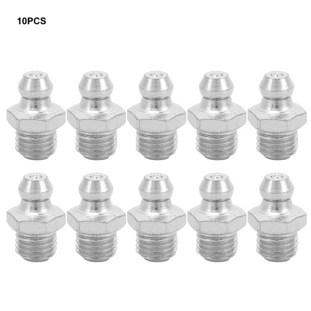 Boquilla de engrase, 10 piezas de repuesto de metal para pistola de engrase, boquilla de engrase, instalación sencilla