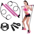 thumbnail image 1 of Exercise Resistance Band Yoga Pilates Bar Kit with Portable Anti-Slip Toning Pilates Stick,8 Shaped Resistance Bands and 2.8M Adjustable Jump Rope for Indoor Yoga Muscle Stretch Body Workout, 1 of 8