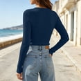 thumbnail image 7 of yillto Womens Ribbed Top Lightweight Sweaters Fashion Slim Long Sleeve Dressy Casual Pullover Tops, 7 of 7