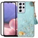 thumbnail image 1 of Funda 3D Diamante Wol Mot Con Correa Concha Mas Mica 9D Para Samsung S21 Ultra Azul Cielo, 1 of 4
