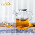 thumbnail image 3 of CnGlass Glass Teapot Stovetop Safe,50.7oz/1500ml Clear Teapots with Removable Filter Spout,Teapot for Loose Leaf and Blooming Tea, 3 of 8