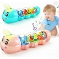 thumbnail image 6 of Caterpillar Design Tummy Time Toy, Crawling Toy with Light & Music Musical Light Up, Music Animal Toys, Captivating Light and Sound Effects, Birthday Gifts for Boys and Girl(Green), 6 of 7