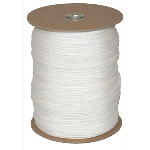 T.W. Evans Cordage 6510W Paracord 1000 ft. Spool in White 