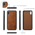 thumbnail image 5 of Mantto Case For iPhone X, Shockproof Shoulder Strap Wallet Case Zipper Card Slot Protector Cover 5.8 Inch,Brown, 5 of 7