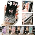 thumbnail image 5 of For Samsung Galaxy S21 Plus Green Smart Shockproof Glitter Crystal butterfly Wrist Strap Cover Case, 5 of 5