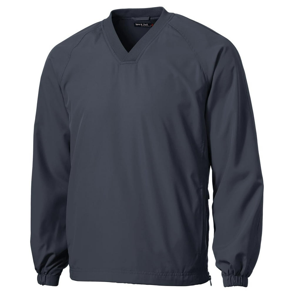 SportTek SportTek Men's Rib Knit VNeck Collar Soft Raglan Wind