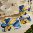 thumbnail image 6 of 4 Piece Shower Curtain Sets Shower Curtain And Rugs Shower Curtain Set Watercolor Banana Leaves Yellow Blue Waterproof Personality Pattern Bath Curtains Banana Leaves for Bathroom Decor, 6 of 8