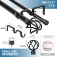 thumbnail image 2 of Urbanest Adjustable Double Curtain Rod Set Zeffoli Manhattan Finials – 1″ Front & 3/4 Back Rod With Black Rod, 84–120 Inches, 2 of 6