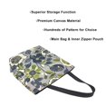thumbnail image 3 of FORMRS Womens Canvas Tote Bag with Zipper Inner Pocket Shoulder Handbag, Green Floral, 3 of 7