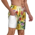 thumbnail image 3 of Balery Sunflower Cornflower Poppy Mens Swim Trunks Swim Shorts for Men Quick Dry Inseam Beach Shorts with Compression Liner Pocket-Medium, 3 of 9