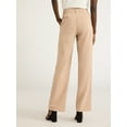 thumbnail image 3 of Scoop Women's Ultimate Crepe Mid Rise Straight Leg Stove Pipe Pants, 32" Inseam, Sizes XS-XXL, 3 of 5