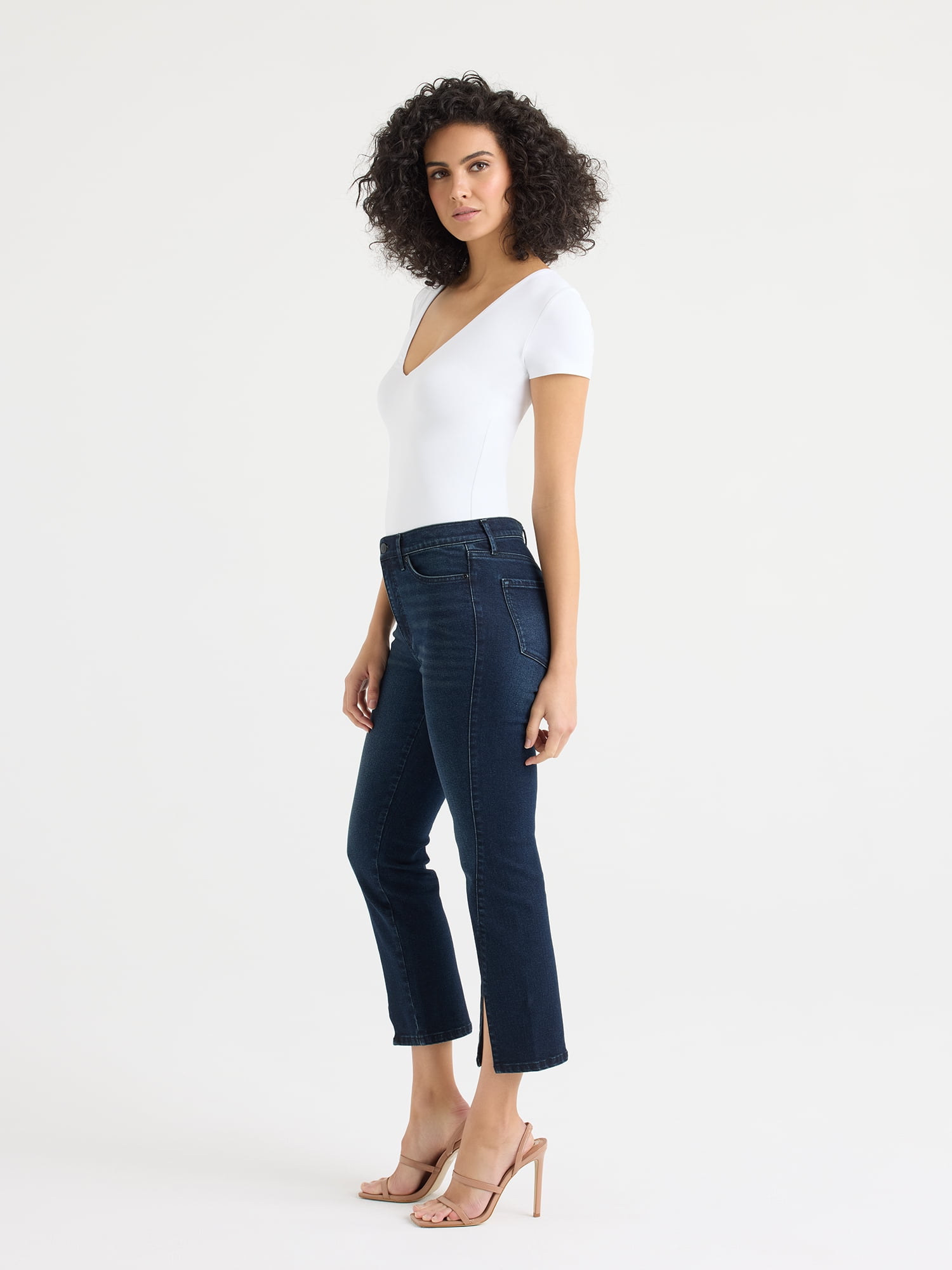 Sofia by Sofia Vergara Women's Mid Rise Crop Slim Leg Jeans, 26" Inseam, Sizes 0-20