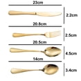 thumbnail image 2 of Juego de cubiertos para niños, cubiertos reutilizables para niños, incluye tenedor, cuchillo, cucharas de mesa para comer, 2 of 5