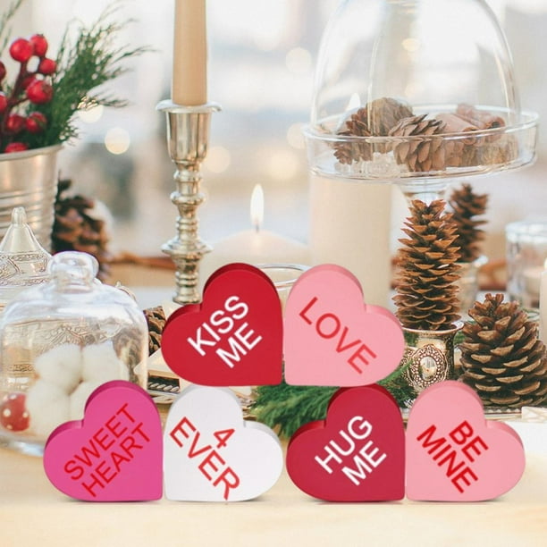 Adorno de Madera En Forma de Corazón para San Valentín, Boda y Fiesta.
