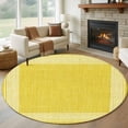 thumbnail image 2 of Yellow Retro Greek Key Large Area Rugs for Bedroom Living Room, Soft Non Slip Carpet Bedside Rug, Geometric Greece Ancient Rustic Round Floor Cover Kitchen Accent Rug 6' for Dining Room/Office, 2 of 9