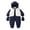 D09-Navy, variant on Infant Baby Winter Snowsuit Coat Romper Thermal Insulated Soft Hooded Footed Onesie Outwear Warm Jumpsuit Bodysuit For Girl Boy Hallowmas Vintage 9-12 Months