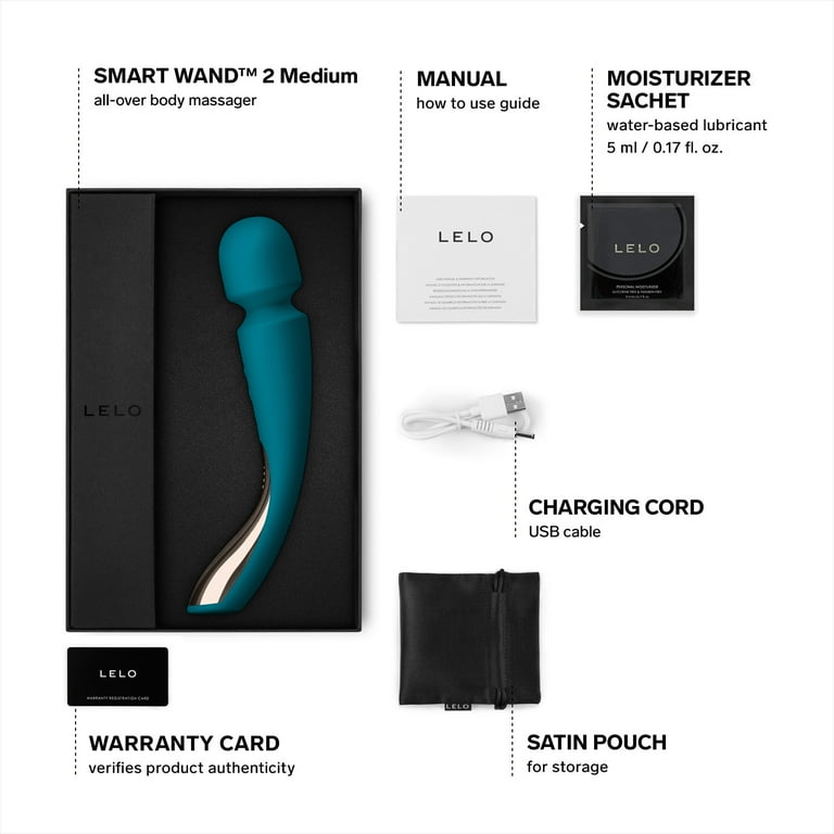 LELO SMART WAND 2 Medium Vibrating Wand Massager With 10 Pleasure Settings,  Ocean Blue - Walmart.com