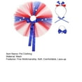 thumbnail image 7 of opvise 1 Set Pet Patriotic Costume Soft Comfortable Eye-catching Independence Day Mesh Tutu Skirt Hat Collar Set Festival Supply A, 7 of 7