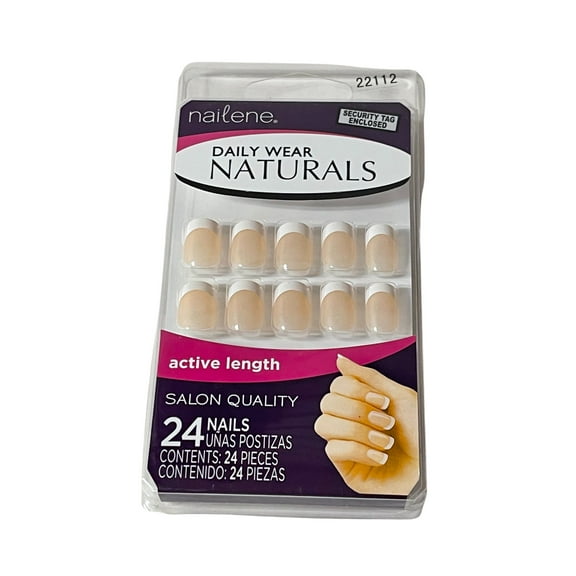 Nailene Daily Wear Naturals French Glue On Nails Active Length #22112