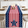 thumbnail image 4 of Independence Day Table Runner, Multicolor Linen Patriotic Decor for Dining Table, 183 x 33 cm, Heart Pattern, 1 Pack, 4 of 6