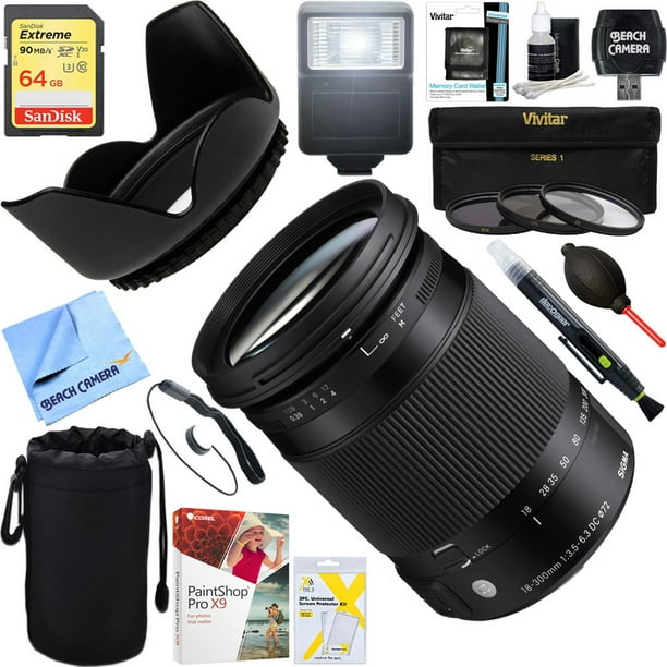Sigma 6 101 18 300mm F3 5 6 3 Dc Macro Os Hsm Lens Contemporary For Canon Ef Cameras 64gb Ultimate Filter Flash Photography Bundle Walmart Com Walmart Com