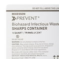 thumbnail image 6 of McKesson Biohazard Sharps Container, Puncture-Resistant Bin - Clear, 1.25 gal, 1 Ct, 6 of 7
