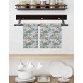 thumbnail image 3 of Blue Pink Spring Floral Kitchen Dish Towels for Drying Dishes Set of 2, Vintage Summer Botanical Waffle Weave Microfiber Hand Tea Bathroom Towels Quick Dry & Absorbent Towel 15.7x23.6, 3 of 7