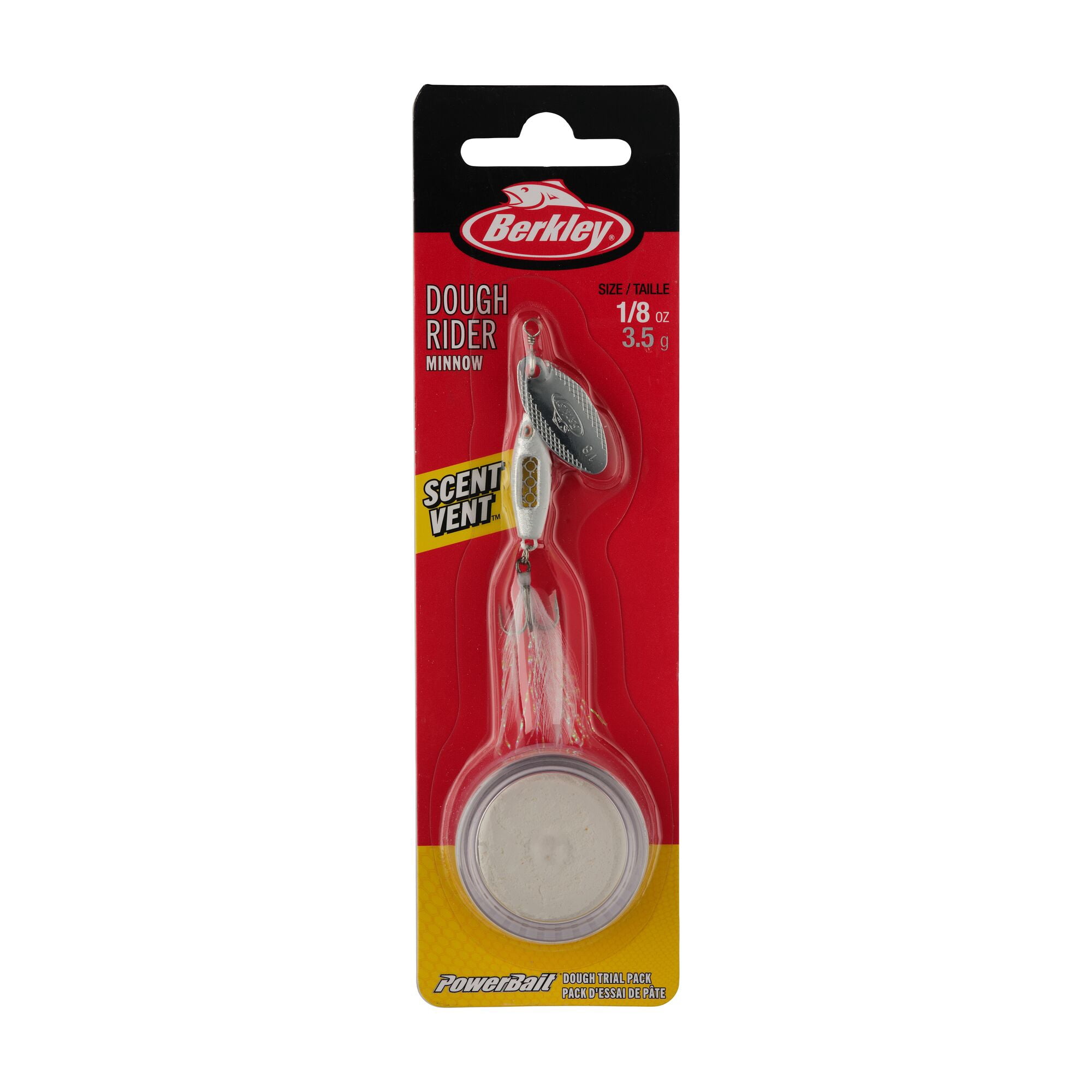 Berkley Dough Rider Minnow, 1/8 oz, White Flash