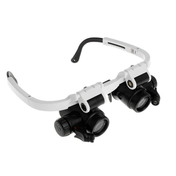 HLONK pour Loupe de Tête 8X 23X Serre-Tête Lunettes Grossissantes avec Lumière pour Travail de Près Mains Libres Casque Monté sur la Tête Grossissement