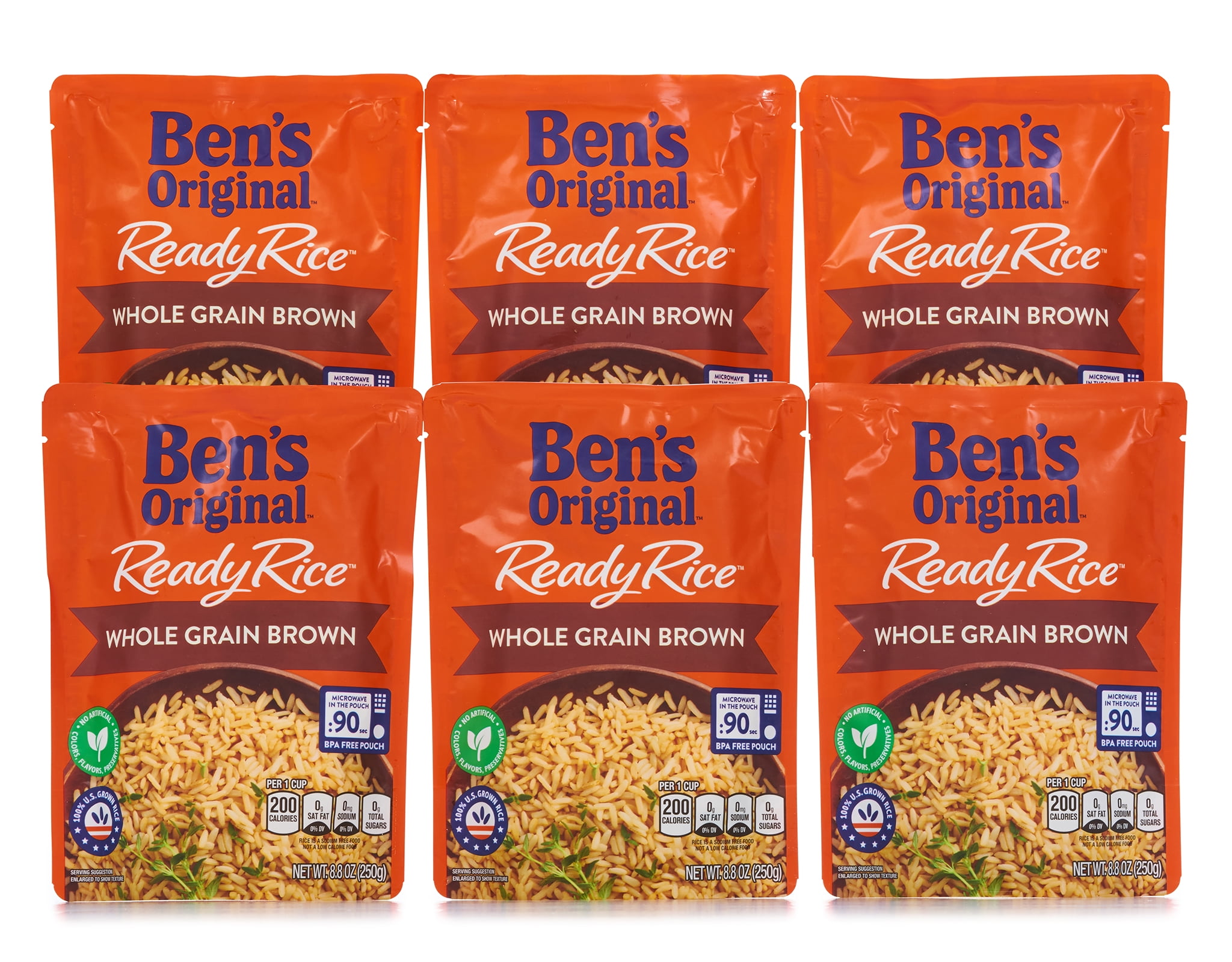Ben's Original Whole Grain Brown Ready Rice Pouch 6 Ct x 8.8 Oz
