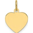 thumbnail image 1 of 14K Yellow Gold Plain .009 Gauge Engravable Heart Disc Charm (Width 12.2) (Length 18.3) - Jbsp, 1 of 4