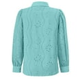 thumbnail image 5 of Women’s Solid Color Casual Loose Fashion Hollow Out Long Sleeve Cardigan Top, 5 of 5