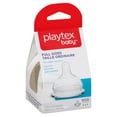 Playtex Baby Full Size Fast Flow Baby Bottle Nipples 2Pack