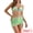 Green, variant on Women's Halter Contrast Color Bikini Sets X-Small Light Pink