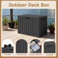 thumbnail image 4 of MINDYES 50 Gallon Deck Box, Outdoor Storage Box for Furniture, Garden Tools and Tools Storage, Black, 4 of 7