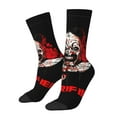 thumbnail image 2 of Terrifier Adult Socks Casual Tube Socks Durable Comfort Calf Socks Soft Elastic Crew Socks 2 Black-1, 2 of 9
