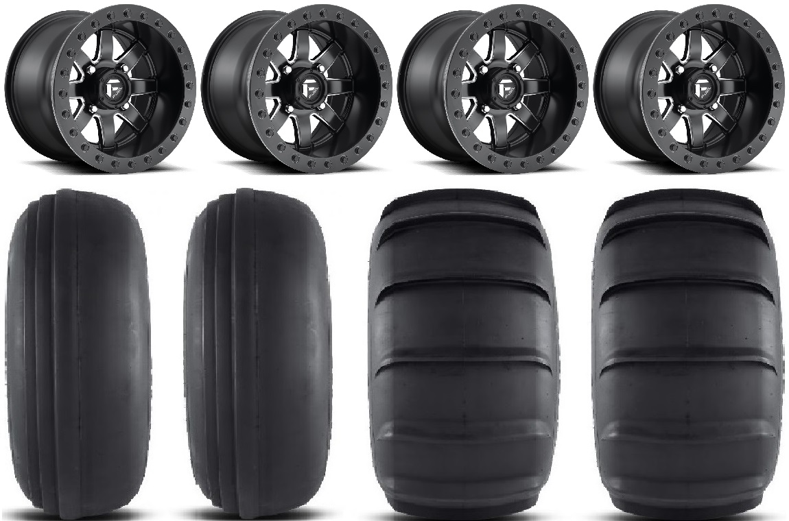 Fuel Maverick Beadlock 15" Wheels 31" Sand Slinger Tires CanAm