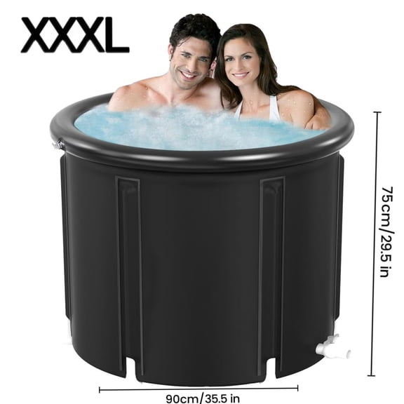 Foldable Ice Bath Tub 102 GL cold plunge tub Portable Plunge Pool multi-level portable bathtub Basin for Outdoor Gym Treatments