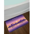 thumbnail image 2 of Denver Bath Mat, Dramatic Colorado Sunset Sky Scenery from South Platte River USA Panorama, Plush Bathroom Decor Mat with Non Slip Backing, 29.5" X 17.5", Purple Pink Apricot, by Ambesonne, 2 of 2