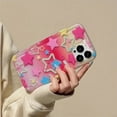 thumbnail image 4 of Funda de teléfono suave transparente con estrellas de colores para iPhone 14, 13, 11, 12, 15, 16 Pro Max, SE2, 7, 8 Plus, XR, X, XS Max, protección anticaídas, 4 of 4