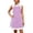 Purple, variant on Women's Sleeveless V Neck Color Block 2 Piece Set Tunic Dress Top with Shorts Summer Beach Outfit with Pockets